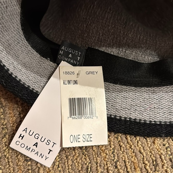 NWT AUGUST HAT COMPANY fall winter packable HAT NEW one size OSFM womens grey - Picture 4 of 9